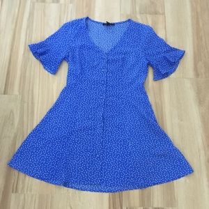 Forever21 Blue Polka Dot Dress